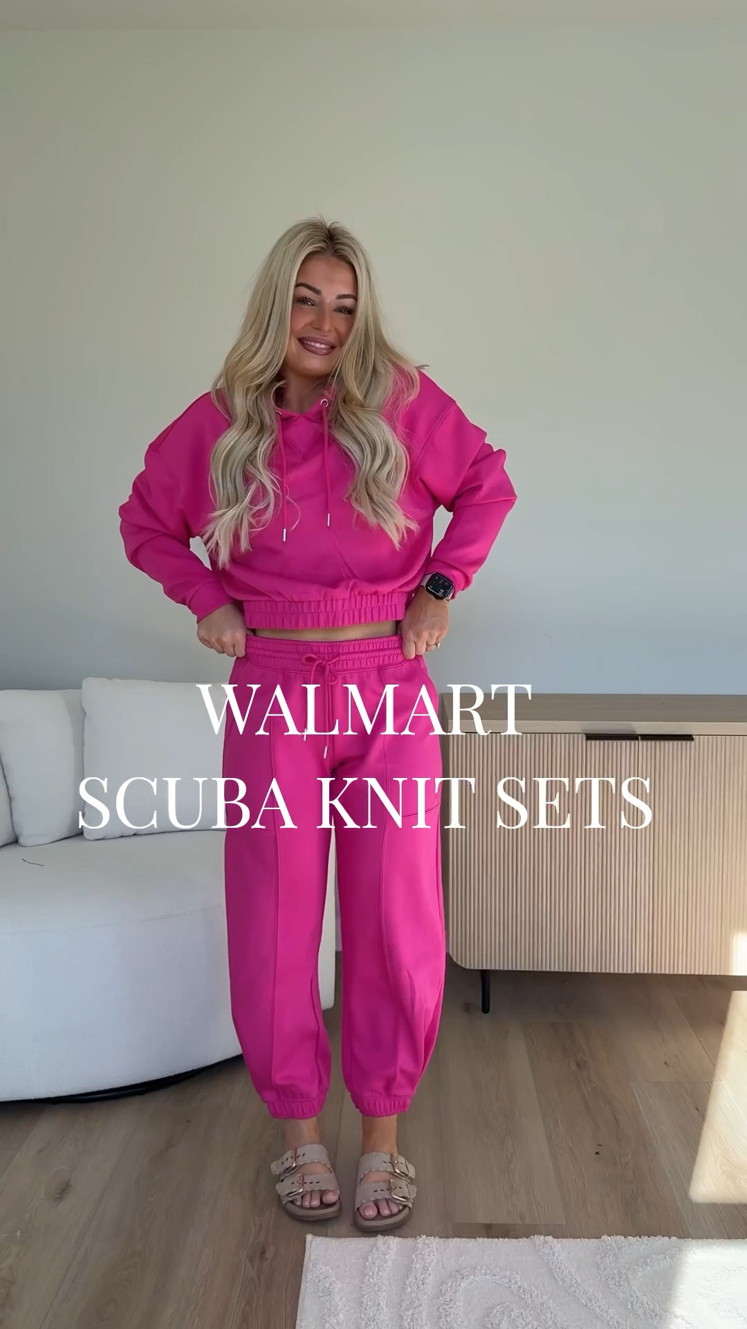 Literally feels so expensive!!! So comfy too! Comes in a ton of colors! I am wearing extra small bottoms and small tops! 


This Walmart scuba knit matching lounge set is the perfect blend of comfort and style for everyday wear, travel days, and busy mom life. Made with a soft, stretchy scuba knit fabric, this two-piece loungewear set from Walmart offers a flattering fit, breathable comfort, and an elevated athleisure look that feels polished while staying cozy. If you’re searching for an affordable Walmart matching set, this trendy neutral outfit is lightweight, wrinkle-resistant, and ideal for running errands, school drop-offs, lounging at home, or creating an effortless airport outfit. It’s one of the best Walmart fashion finds for women who love stylish loungewear under $50, offering versatile styling, easy layering, and all-day comfort in a modern, minimalist silhouette.

#LTKgrwm #LTKmomlife #LTKootd