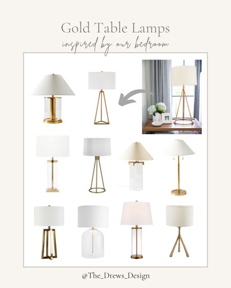 Get the look - our gold table lamps on in our bedroom! I’ve linked ours along with designer dupes and other gold and glass table lamps for all budgets. Bedroom design, Lighting, Traditional Home, design, home decor 

#LTKFind #LTKstyletip #LTKhome
