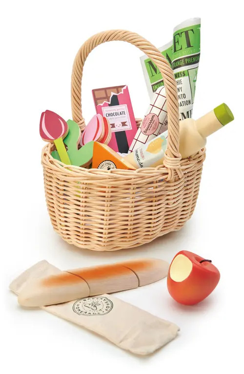 Tender Leaf Toys Wicker Shopping Basket in Multi at Nordstrom | Nordstrom