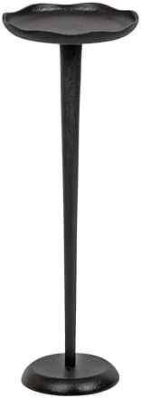 Kate and Laurel Alessia Modern Decorative Metal Drink Table; 8 x 8 x 22; Black; Round Cast Alumin... | Amazon (US)