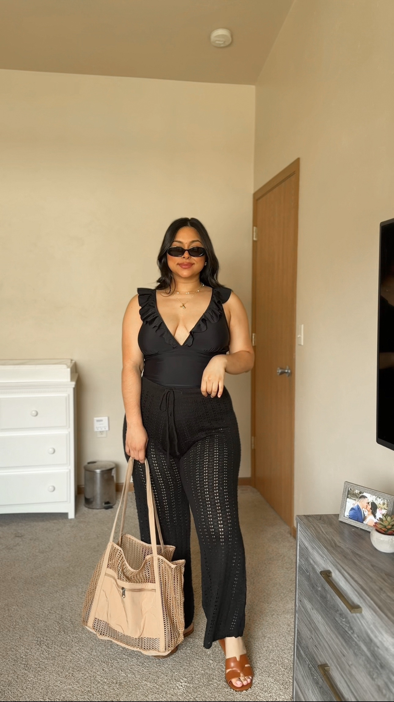 Los trajes y salidas de baño son talla XL para que no me queden apretados y no se marque nada que no quiero! 😂