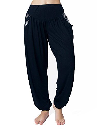The Elephant Pants Kihari Black Yoga Pants Medium | Amazon (US)