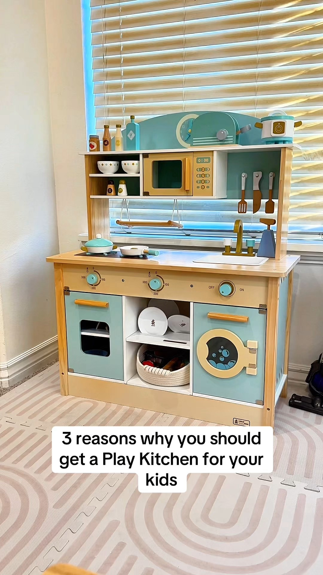 Our favorite play kitchen! I love this aqua color and how easy it is to organize! 

#LTKBaby #LTKKids