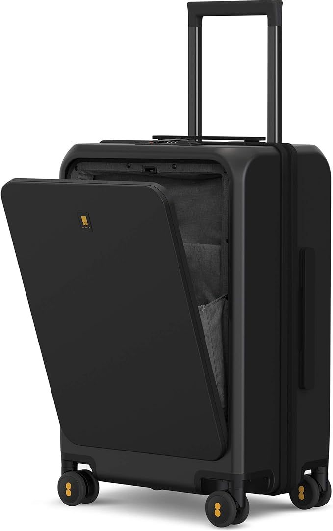 LEVEL8 Unisex Adults Business and Casual, Black, Carry-On 20-Inch | Amazon (US)