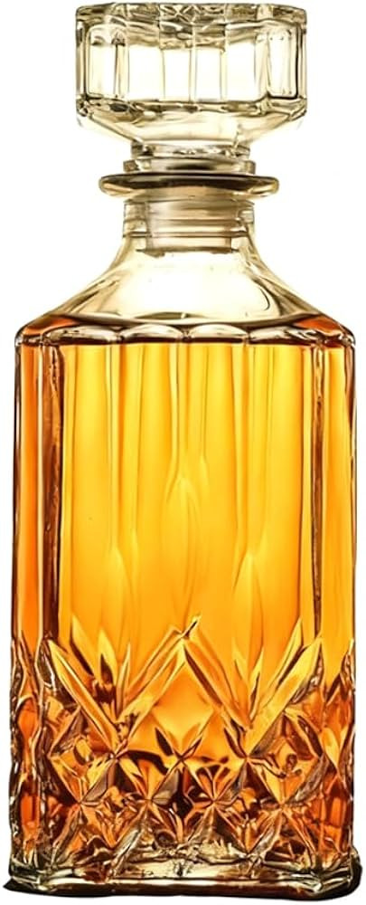 Whiskey Decanter with Airtight Geometric Stopper,32oz Liquor Decanter,Glass Decanter,Diaphanous L... | Amazon (US)