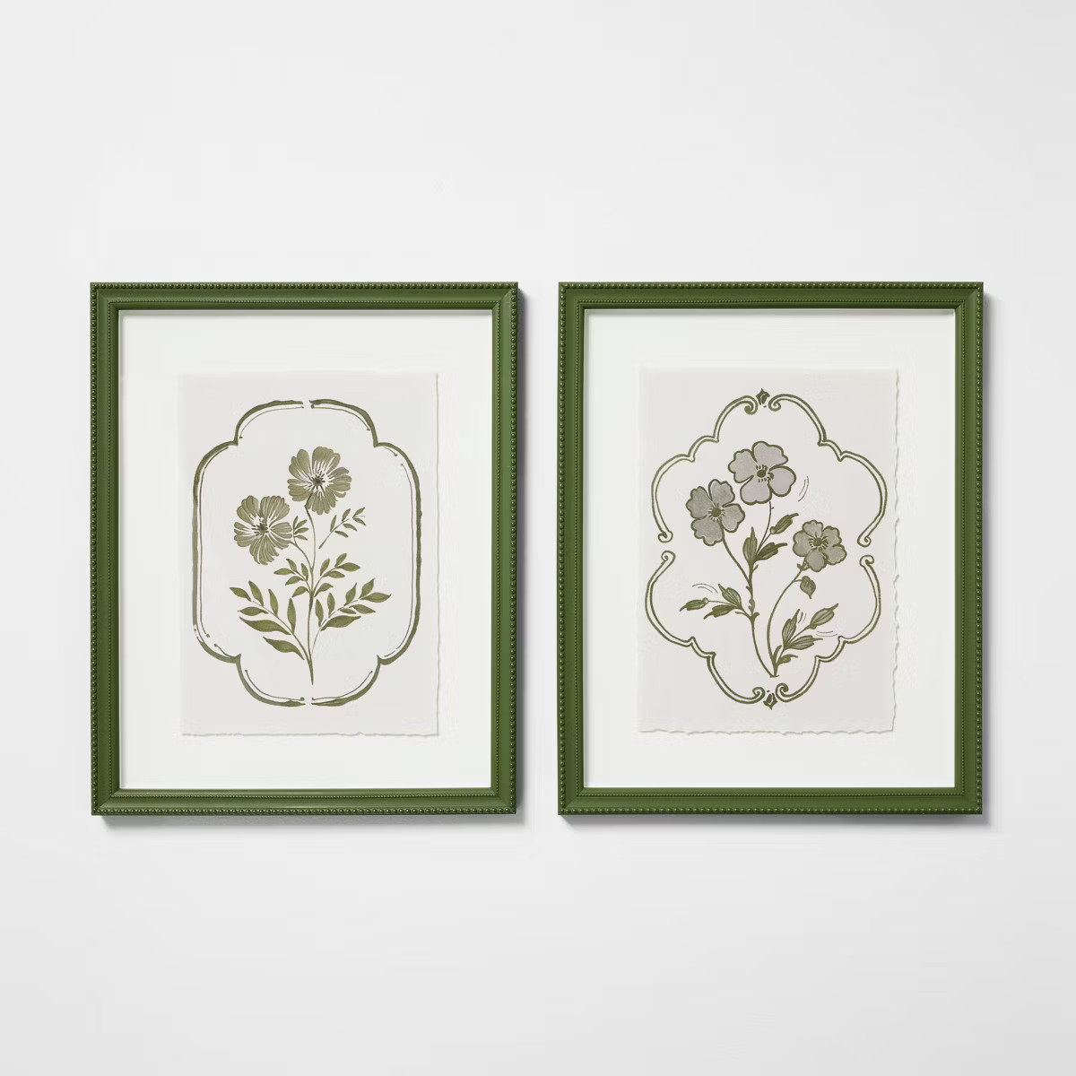 16"x20" (Set of 2) Floral Print Framed Arts - Threshold™ designed with Studio McGee | Target