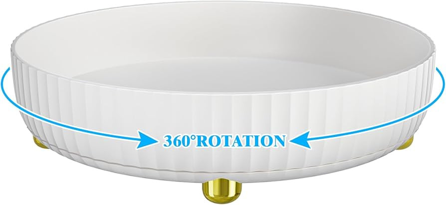 360° Rotating Storage Tray, Bathroom Organizers and Storage, Lazy Susan Organizer, Cosmetics and... | Amazon (US)