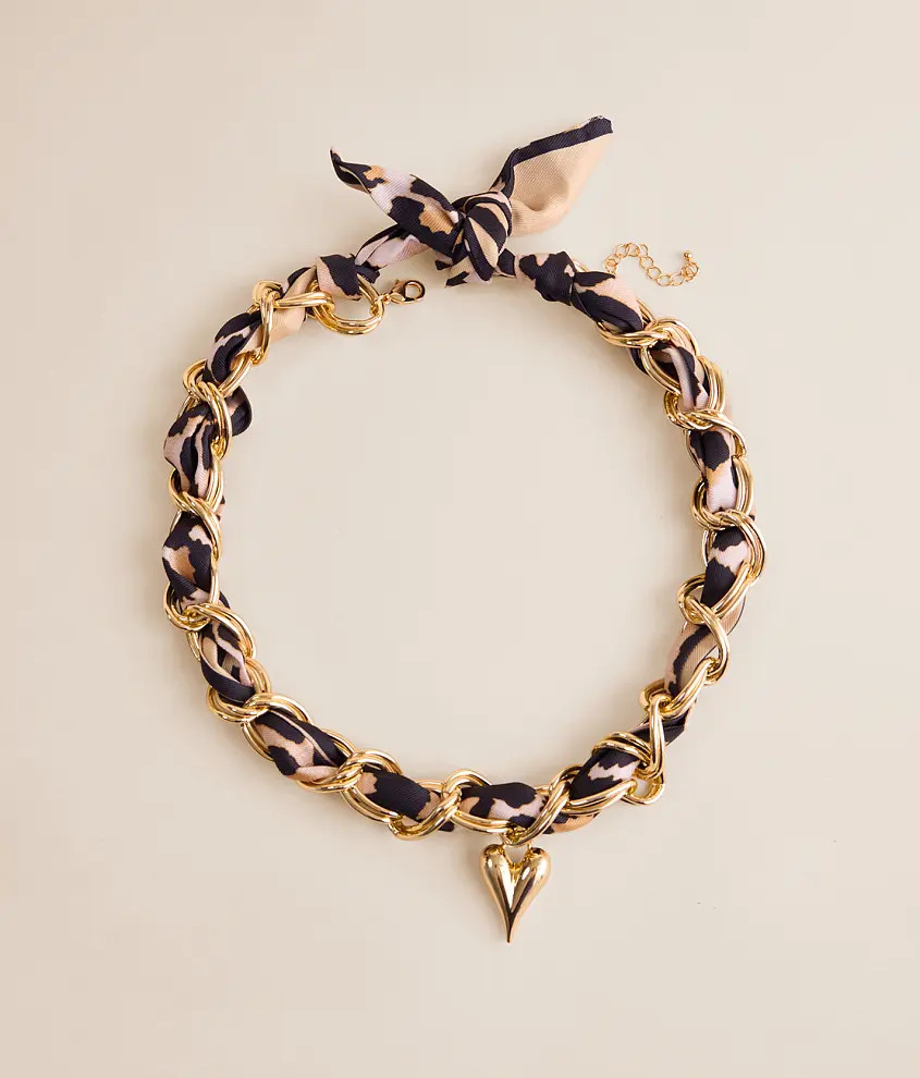 Rach Charm Twisted Scarf Necklace | Buckle