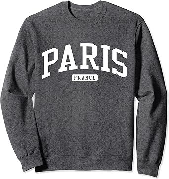 Paris France College University Style Sweatshirt | Amazon (US)