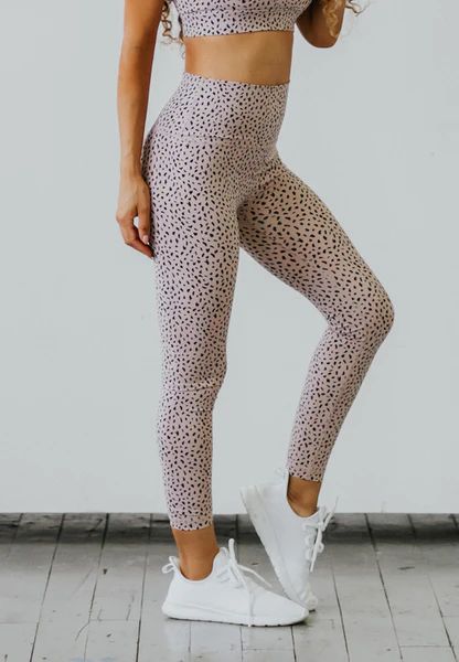 Astoria LUXE IGNITE Full Length Legging - Beige Speckle | astoria activewear