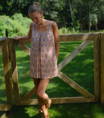 The Jasper Dress -  Pimlico Foulard Ivory Multi Pimlico Foulard Ivory Multi / S | Hill House Home US