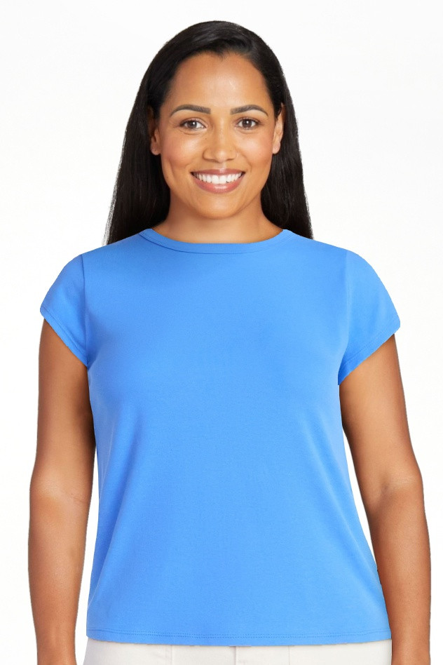 Free Assembly Women's and Women's Plus Cap Sleeve Tee, Sizes XS-4X | Walmart (US)