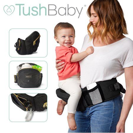 TushBaby The Only Safety Certified Hip Seat Baby Carrier-As Seen On Shark Tank-Adjustable, Machine W | Walmart (US)