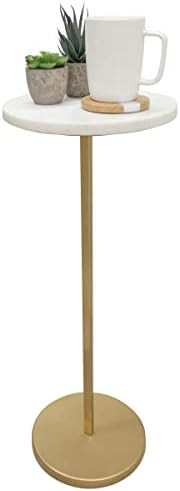 Elegant Marble Side Table Round, Small Accent Table Nightstand, Accent Table, Couch Table, Premiu... | Amazon (US)