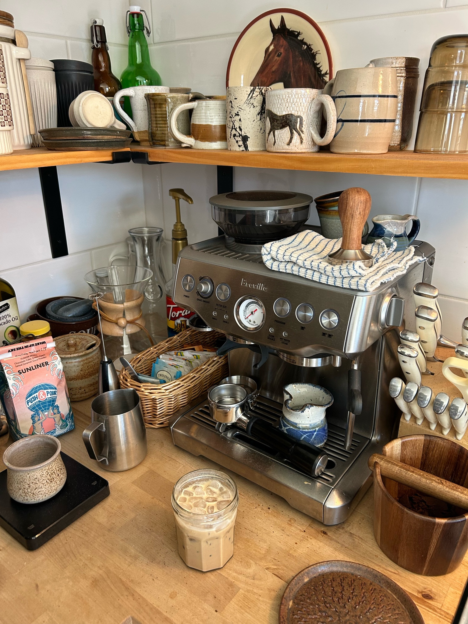 we got our breville machine secondhand on marketplace, but it has been so fun making fun little drinks with it since we got it 💘 !! 