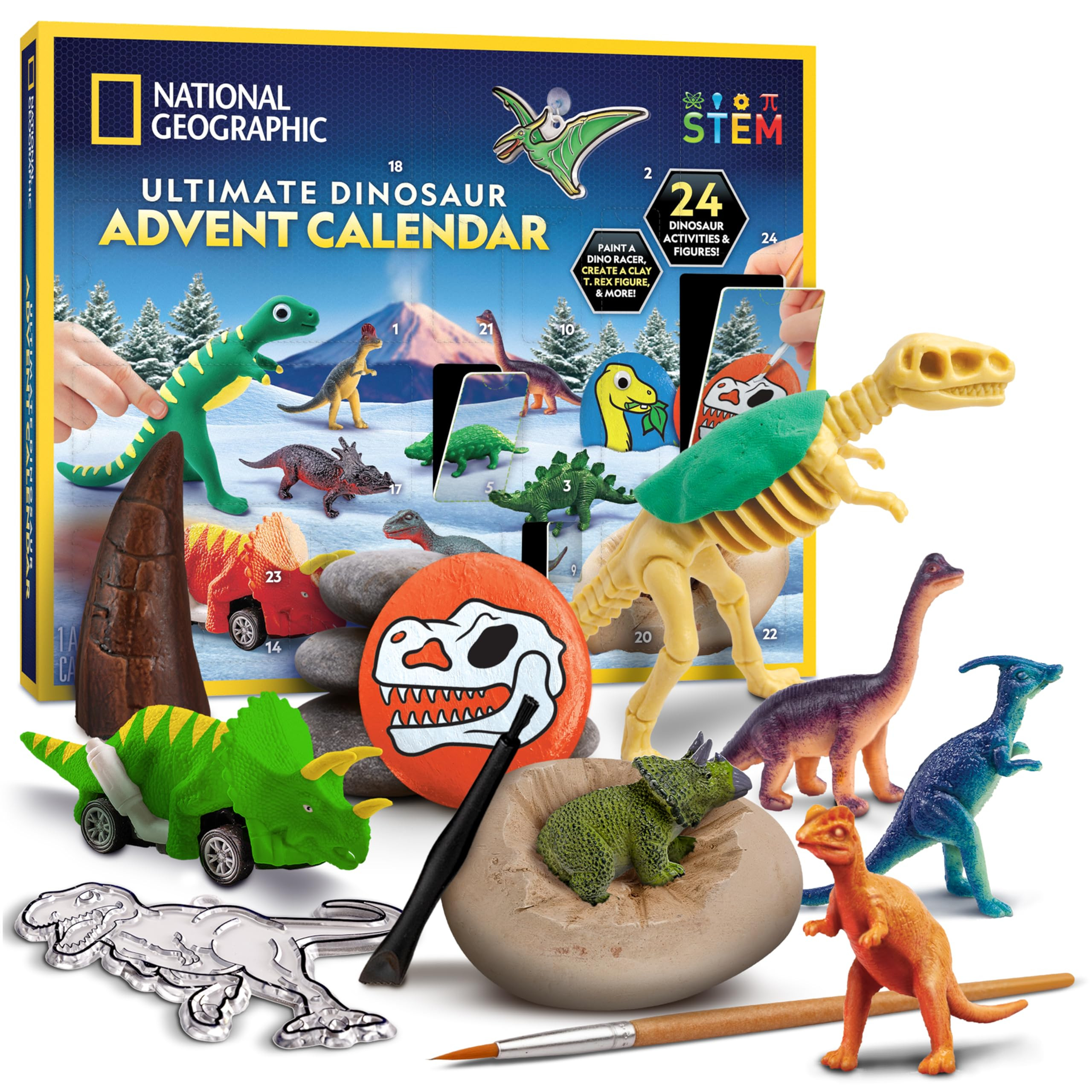 NATIONAL GEOGRAPHIC 2025 Dinosaur Advent Calendar - Christmas Countdown Calendar with 24 Dino Act... | Amazon (US)
