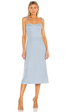 Amanda Uprichard X REVOLVE Cava Midi Dress in Sky Blue from Revolve.com | Revolve Clothing (Global)