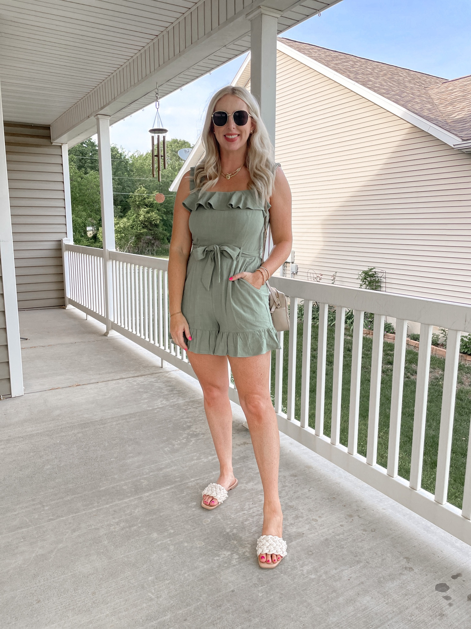 Walmart outfit, ruffle romper, Pearl sandals

#LTKshoecrush #LTKunder50 #LTKstyletip