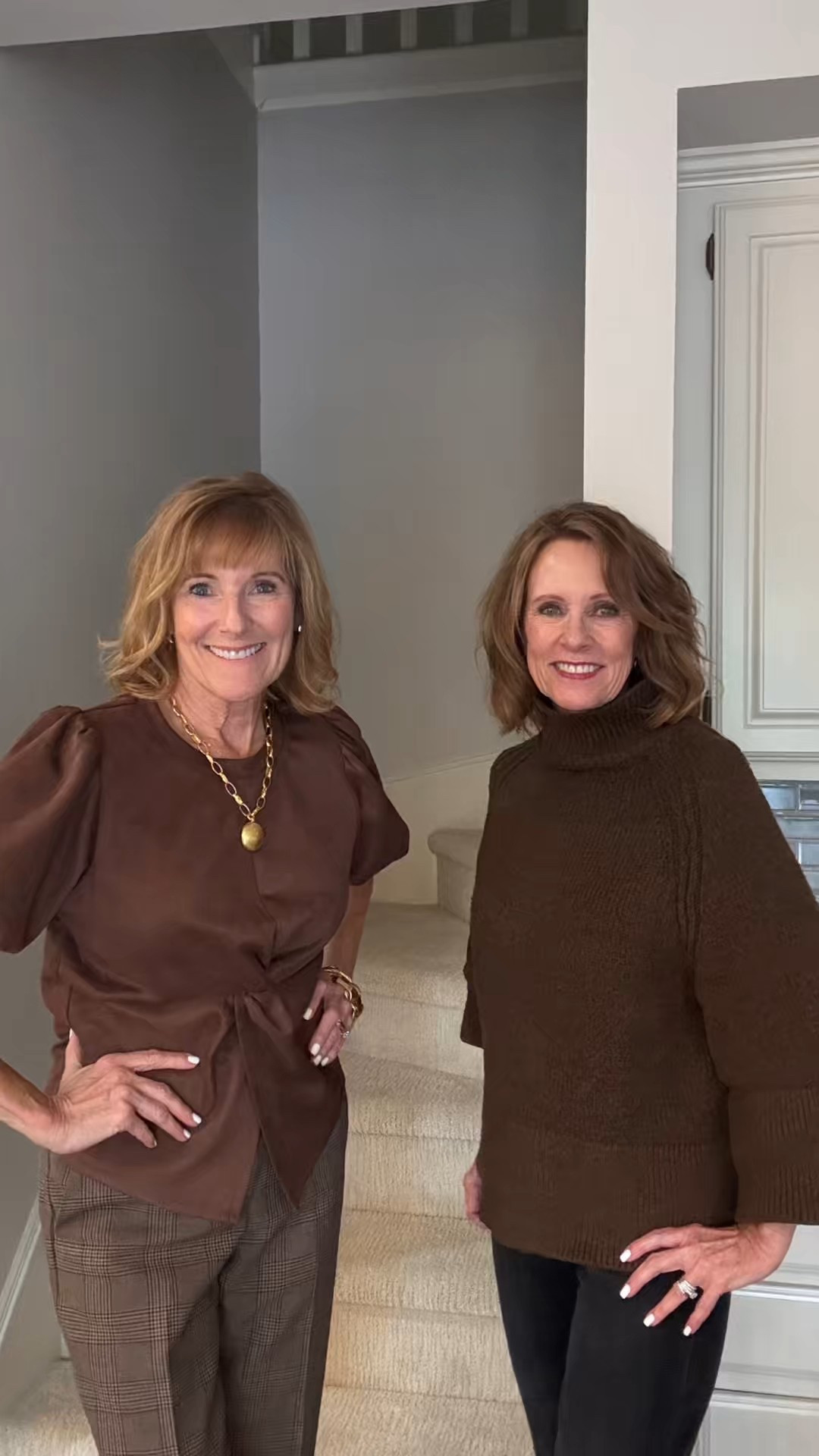 Chocolate brown is the color of the season and we could not be happier! We have always incorporated brown in our wardrobes.
If you are not sure you are a fan of chocolate brown try adding a brown suede purse or even a beautiful belt in brown!
Brown is a neutral too and pairs well with so many colors like black, ecru, green and blue!

#LTKSeasonal #LTKOver40 #LTKStyleTip