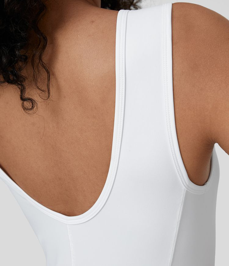 Women’s Breezeful™ U Neck Backless U Back Tiered 2-in-1 Side Pocket Mini Quick Dry Tennis Dre... | HALARA