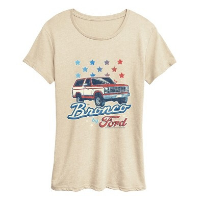 Women's Ford Bronco Americana Short Sleeve Graphic T-Shirt - Birch - 1X | Target