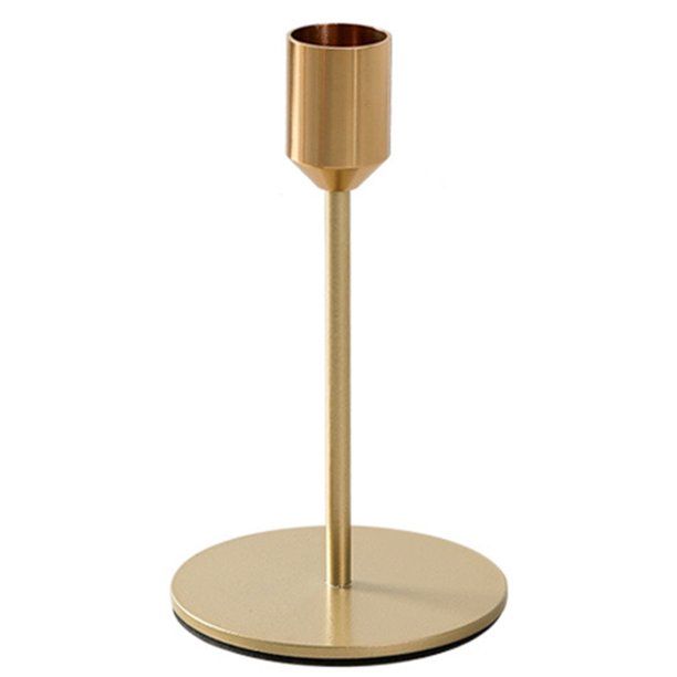 One Opening Candle Holders Gold Metal Candlestick Holders Taper Candle Stand - Walmart.com | Walmart (US)