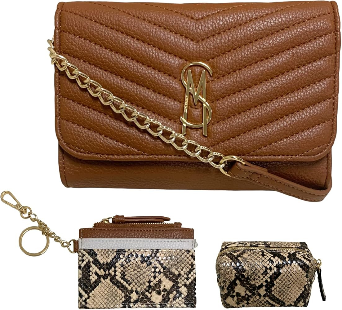 Steve Madden Womens Boxed Crossbody Bag Handbag | Amazon (US)