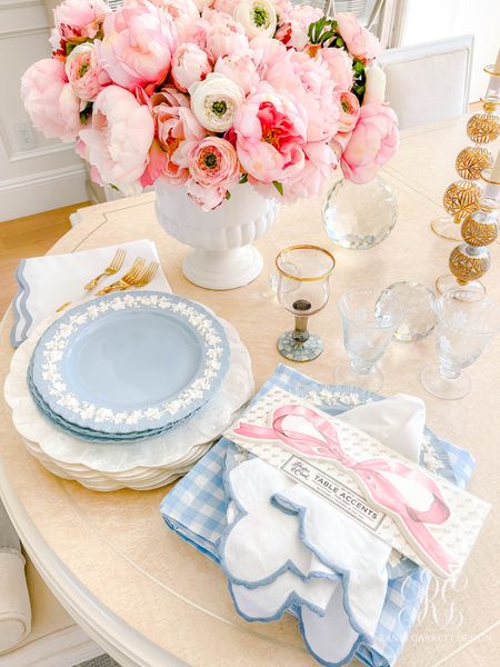 Easter table essentials Wedgwood plates bow placemats 

#LTKhome #LTKSeasonal #LTKparties