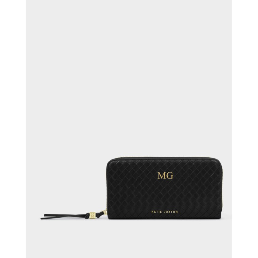 Nova Woven Texture Large Purse in Black | Katie Loxton Ltd. (UK)