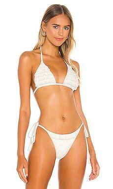 DEVON WINDSOR Carine Bikini Top in Off White from Revolve.com | Revolve Clothing (Global)