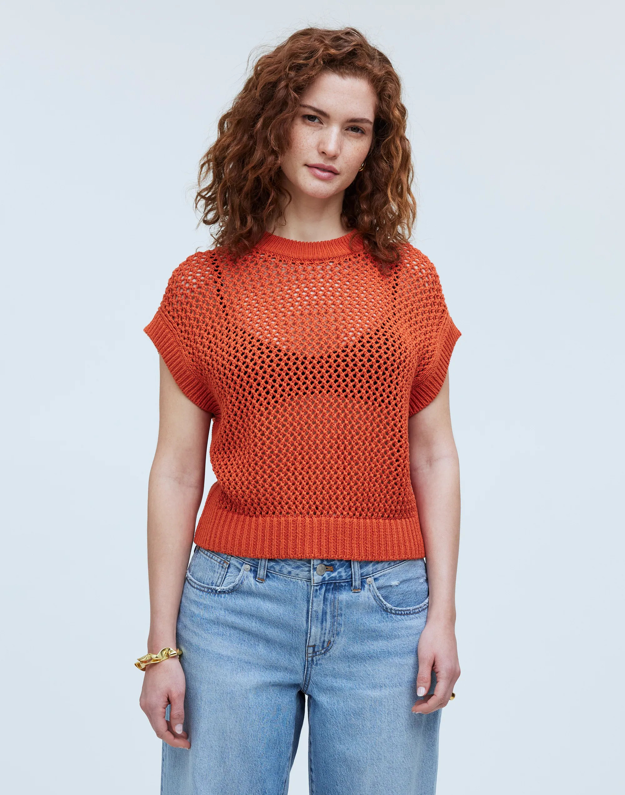 Open-Stitch Sweater Tee | Madewell