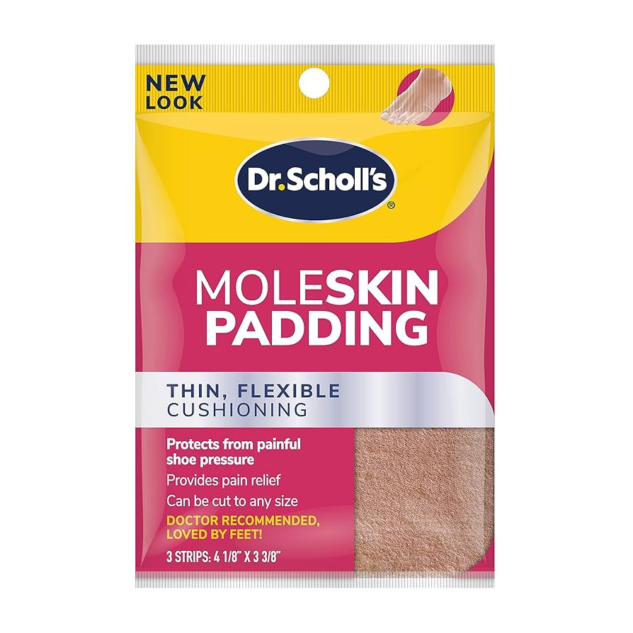 Dr. Scholl's Moleskin Padding Strips, 3 Strips // Thin, Flexible Cushioning & Pain Relief - Cut t... | Amazon (US)