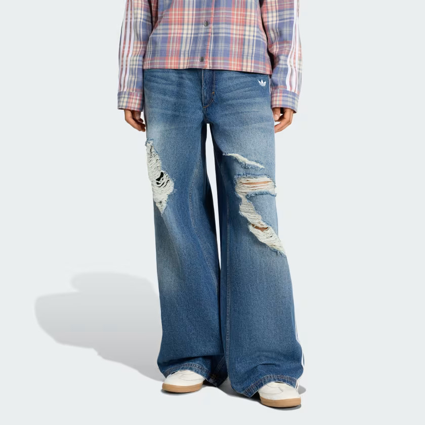 ADIDAS ORIGINALS LOOSE DENIM DESTRESSED Pants | adidas (US)