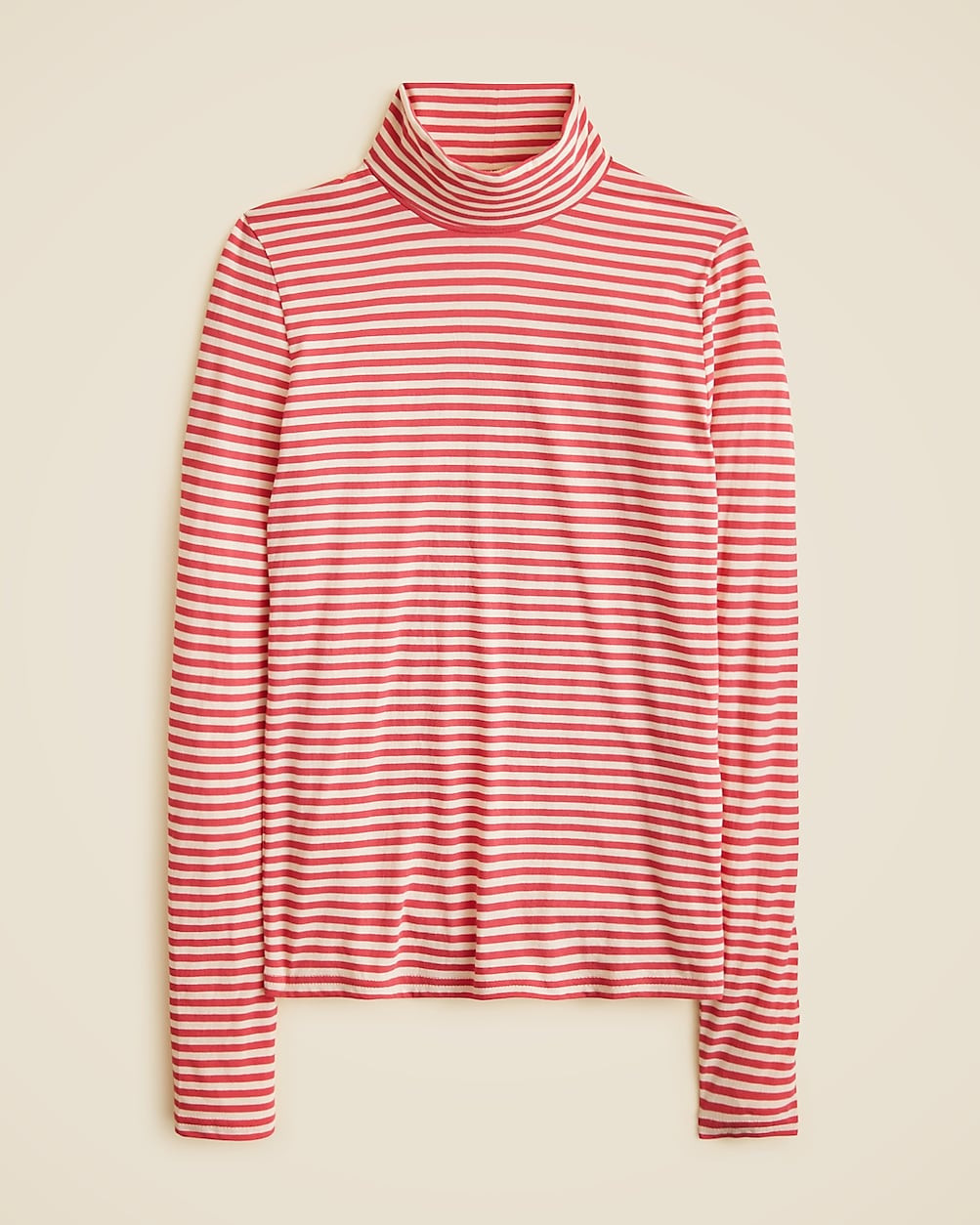 Feather jersey turtleneck in stripe | J. Crew US