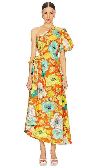 Piato Midi Dress in Marigold | Revolve Clothing (Global)