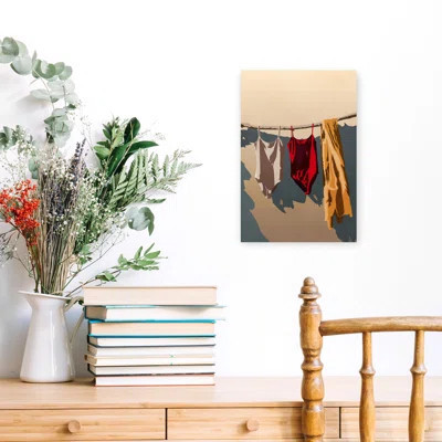 Summer Swimsuits Drying Retro Abstract Contemporary Beach Summer Wall Art | Wayfair North America