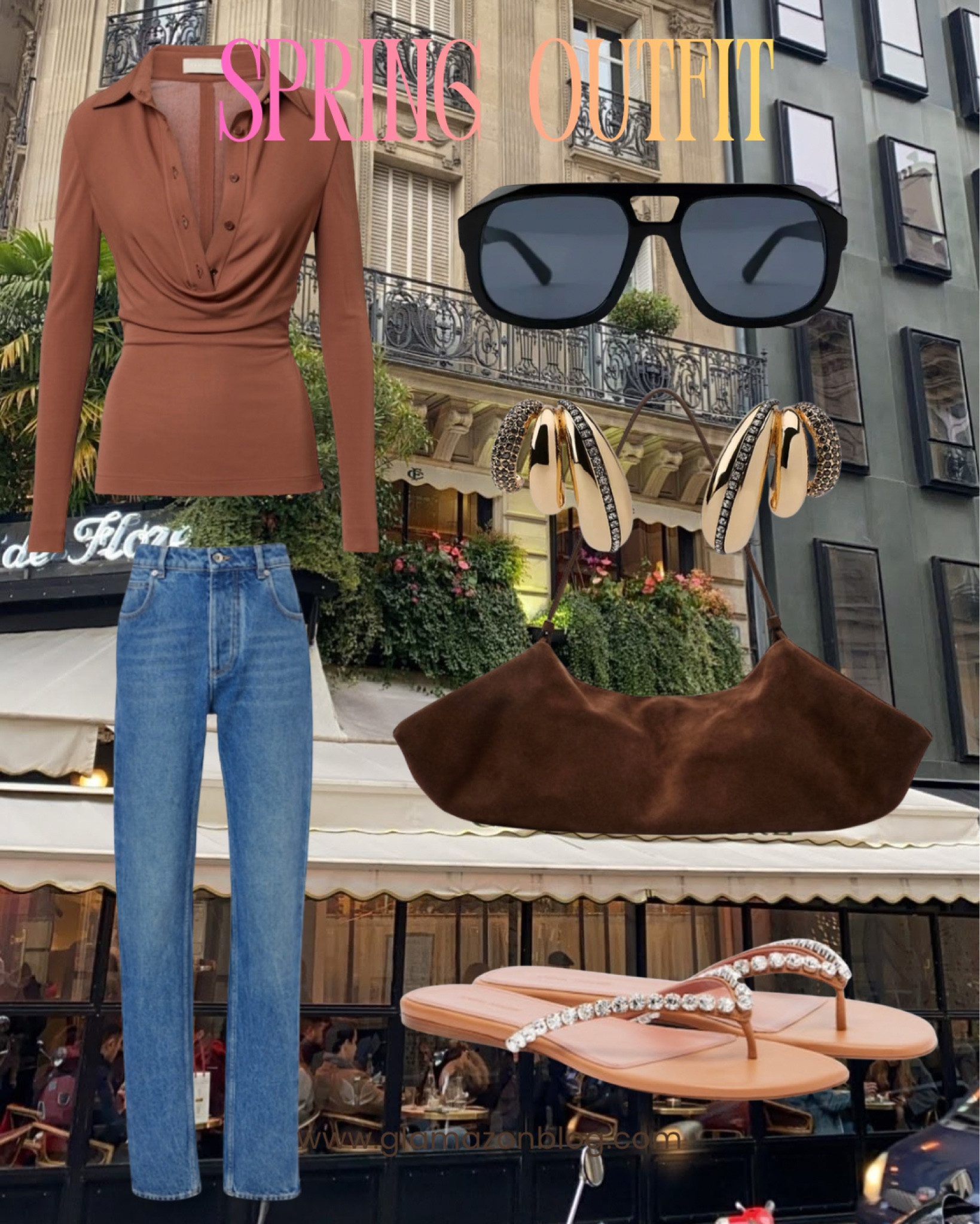 Mytheresa outfit, Crystal sandals, straight jeans, aviator sunglasses, statement earrings 

#LTKspring #LTKuk #LTKsummer