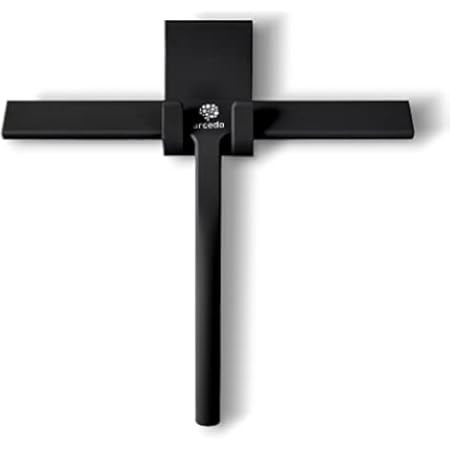 GÜTEWERK Shower Squeegee Black 9 in - incl. Chrome Suction Cup Hook - Stainless-Steel core - Silicon | Amazon (US)