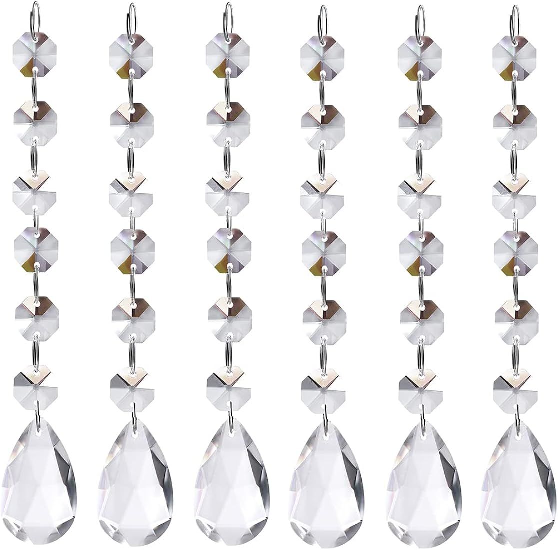 30PCS Clear Acrylic Crystal Ornament Beads Garland Chandelier Hanging Crystals For Wedding Party ... | Amazon (US)
