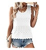 Cicy Bell Womens Summer Crochet Tank Tops Casual Trendy Knit Sweater Vest Sleeveless Hollow Out B... | Amazon (US)