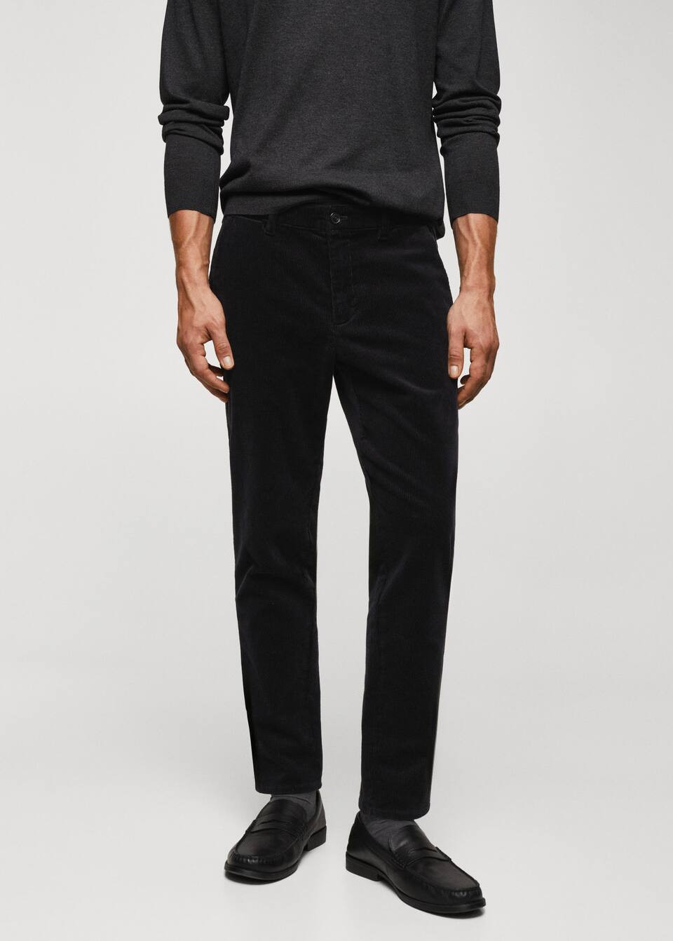 Micro-corduroy slim-fit pants  -  Men | Mango Man USA | MANGO (US)