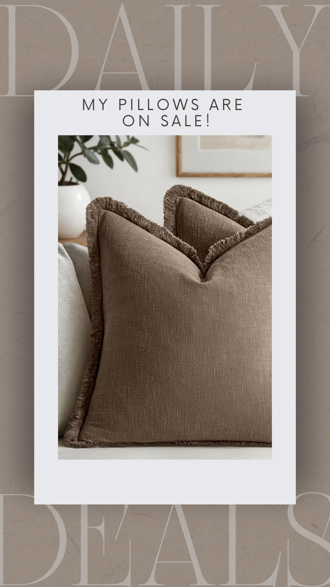 The easiest refresh = new pillows 🤍 this linen accent pillow set is 39% off and instantly elevates sofas, chairs, or beds. Neutral, cozy, and timeless.

linen pillows, accent pillows, neutral decor, amazon home decor

#AmazonDecor #NeutralHome #CozyHome #AccentPillows #HomeStyling #LTKFinds 

 