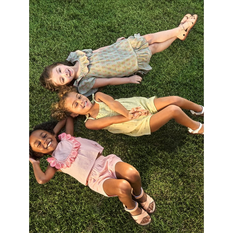 Modern Moments Toddler Girl Eyelet Ruffle Short Set, 2-Piece, Sizes 12M-5T | Walmart (US)