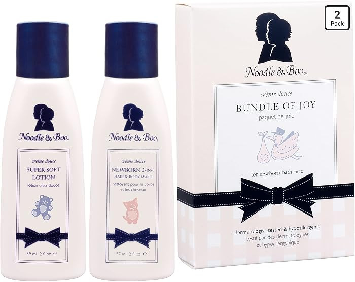 Noodle & Boo Bundle of Joy Newborn Baby Gift Set ; Newborn 2-in-1 Hair & Body Wash, Super Soft Ba... | Amazon (US)