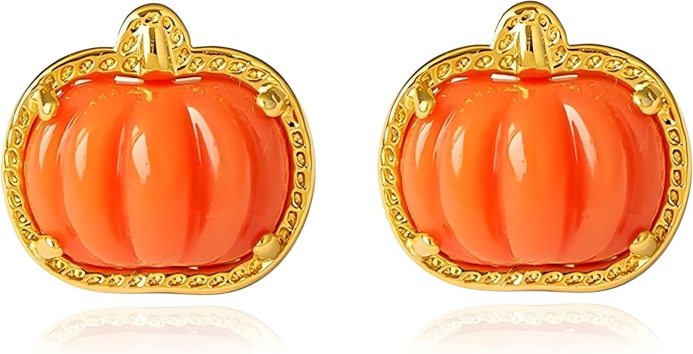 Pumpkin Stud Earrings for Women Unique Fashion Earrings Halloween Party Costumes Earrings Thanksg... | Amazon (US)