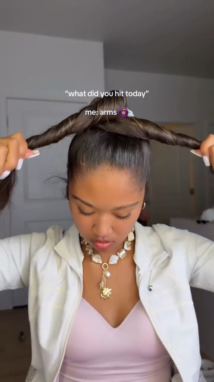 literally a whole workout 😅 

#buntutorial #relatable #hairinspo