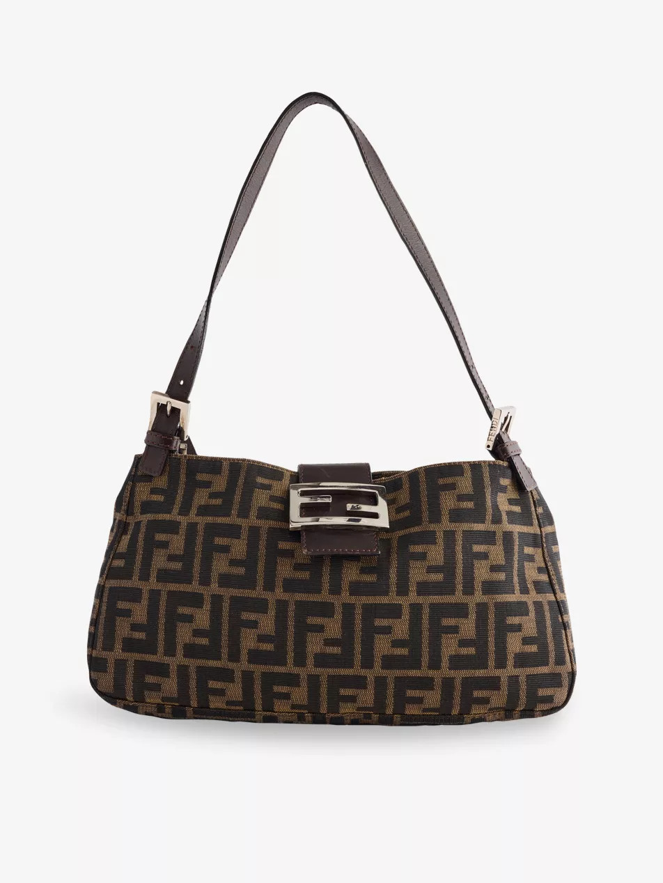 Pre-Loved Fendi Zucca Canvas Shoulder Bag | Selfridges
