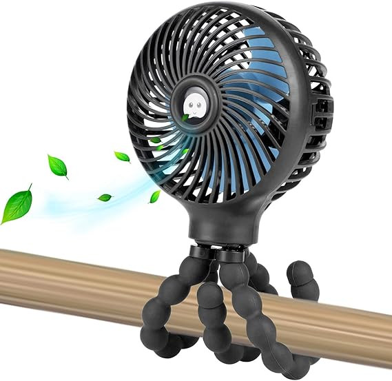 Mini Handheld Personal Portable Fan, Baby Stroller Fan, Car Seat Fan, Desk Fan, with Flexible Tri... | Amazon (US)