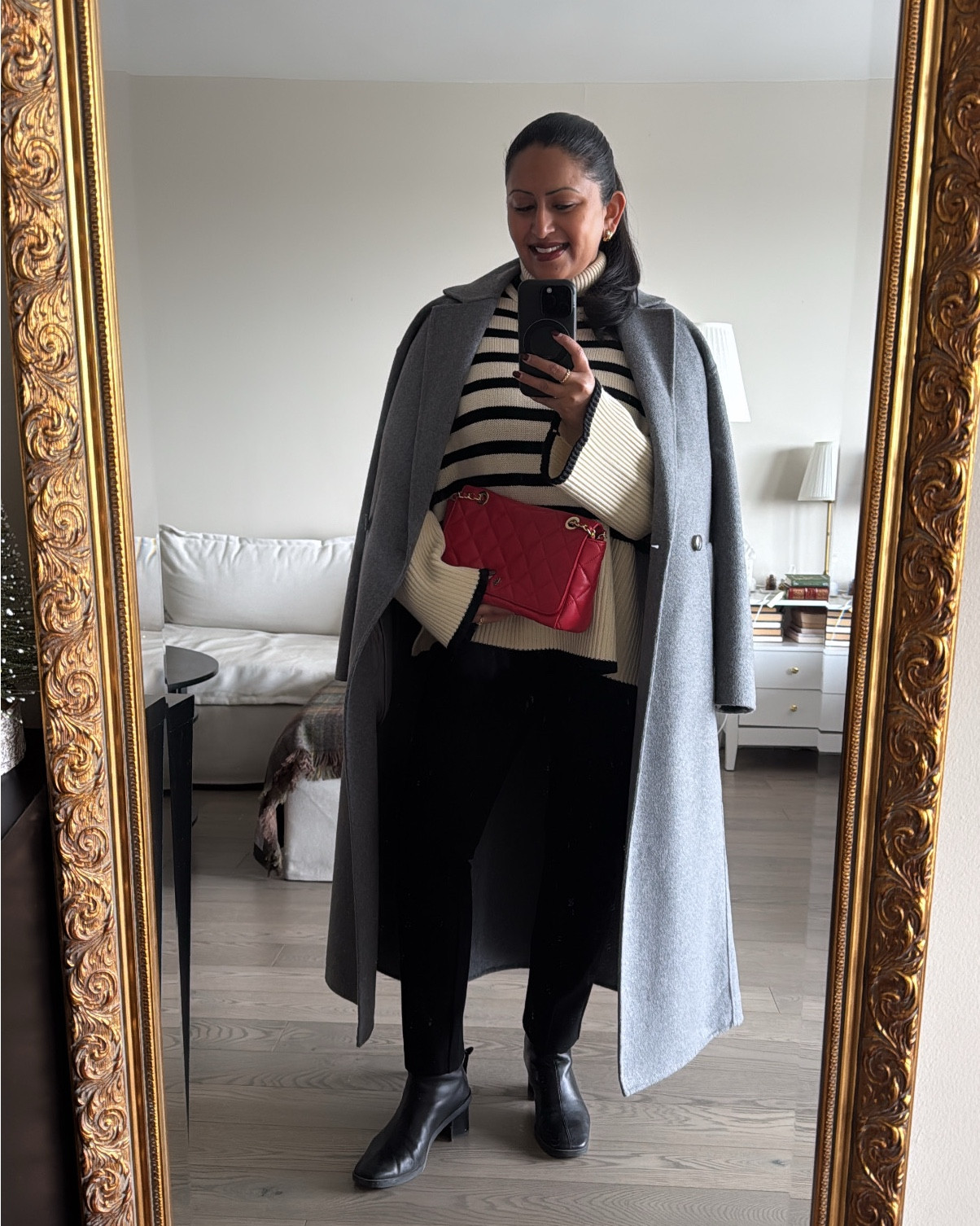 First snow fall of the season means oversized knit turtleneck sweaters, long wool coat and boots. 🧥👢 

#LTKSeasonal #LTKootd #LTKStyleTip