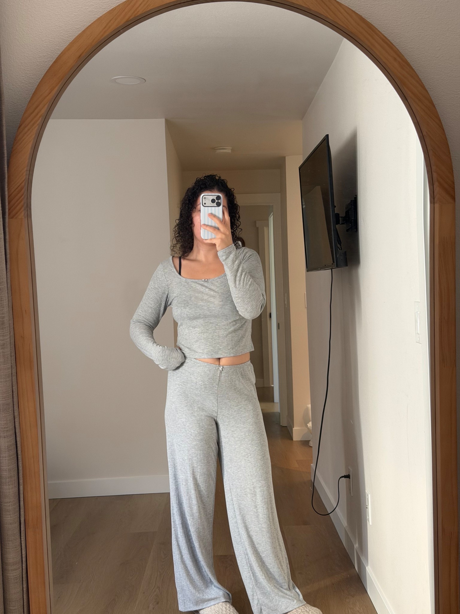 Wearing a medium in the top and a small in the bottoms